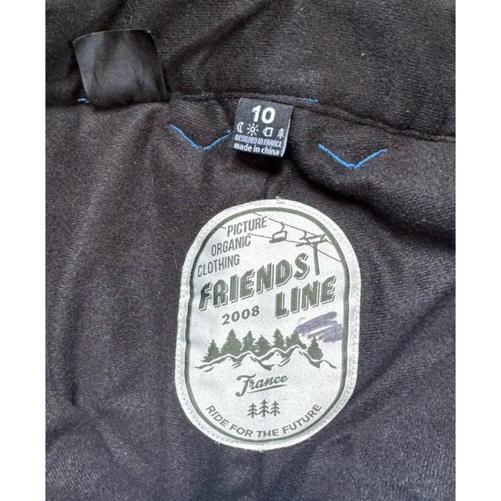 PICTURE 2008 Friends Line Blue Kids Unisex Size‎ 10 Snow Ski Snowboarding Pant